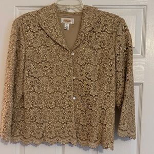 Talbots Gold Lace Jacket